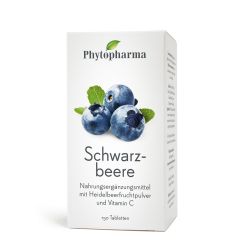 Phytopharma蓝莓片剂150片Schwarzbeere Tabl 150Stk